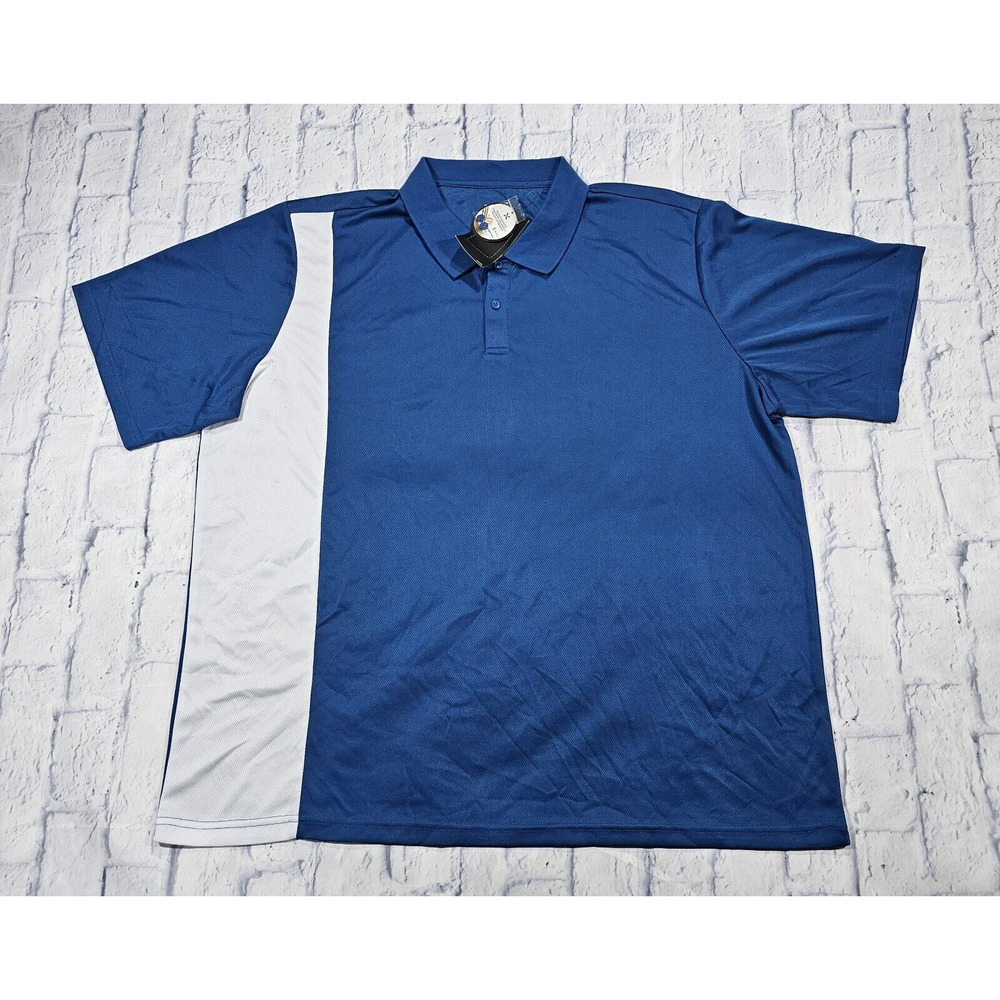 Moheen MENS SIZE 3XL Shirt Cool Blue White Dri Performance Golf UPF50+
